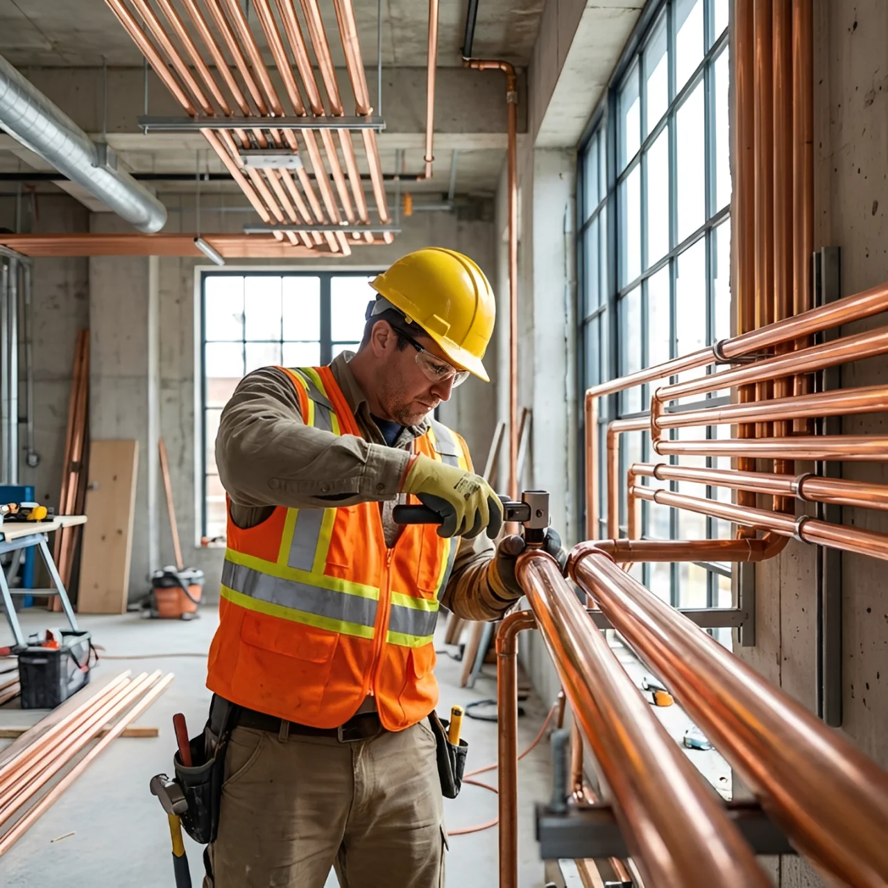 Industrial Copper Piping Project